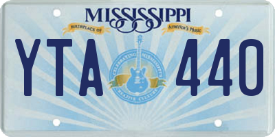 MS license plate YTA440