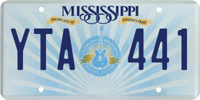 MS license plate YTA441