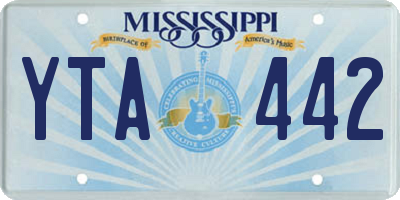 MS license plate YTA442