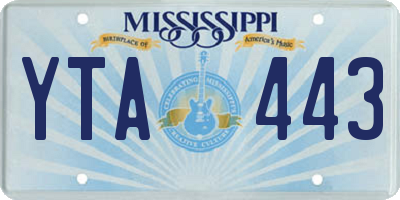 MS license plate YTA443