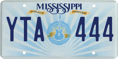 MS license plate YTA444