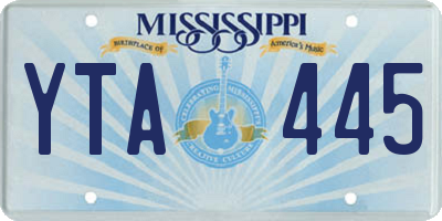 MS license plate YTA445