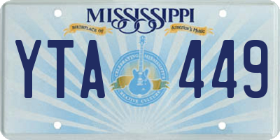 MS license plate YTA449