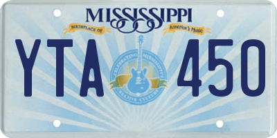 MS license plate YTA450