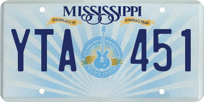 MS license plate YTA451