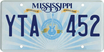 MS license plate YTA452