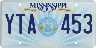 MS license plate YTA453
