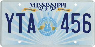 MS license plate YTA456