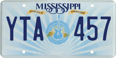 MS license plate YTA457