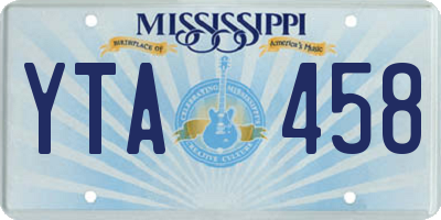 MS license plate YTA458