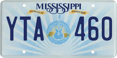MS license plate YTA460