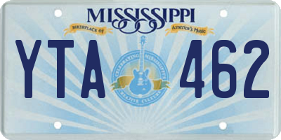 MS license plate YTA462