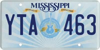 MS license plate YTA463