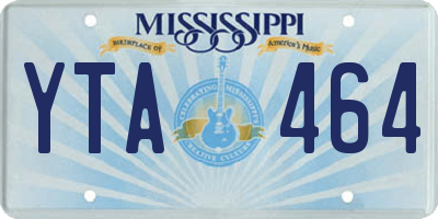 MS license plate YTA464