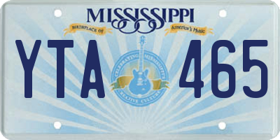 MS license plate YTA465
