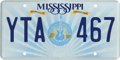 MS license plate YTA467
