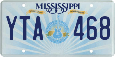MS license plate YTA468