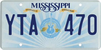 MS license plate YTA470
