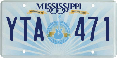 MS license plate YTA471