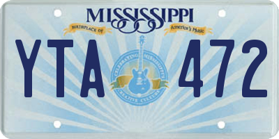 MS license plate YTA472