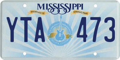 MS license plate YTA473
