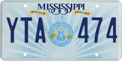 MS license plate YTA474
