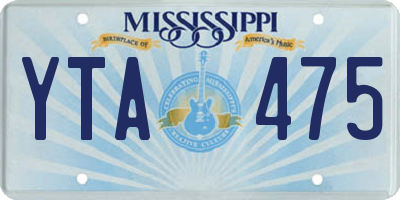 MS license plate YTA475