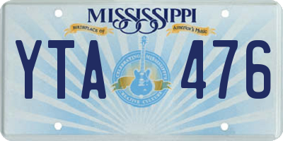 MS license plate YTA476