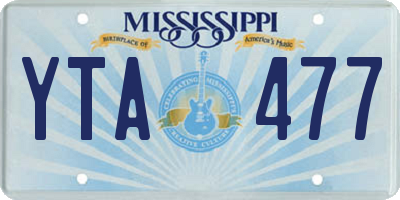 MS license plate YTA477