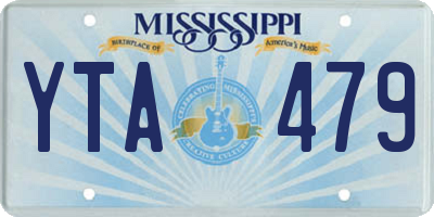MS license plate YTA479
