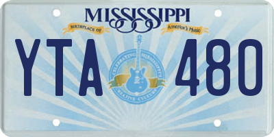MS license plate YTA480