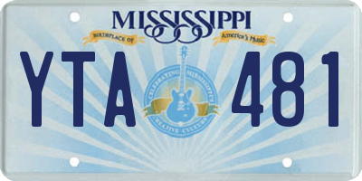 MS license plate YTA481