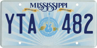MS license plate YTA482