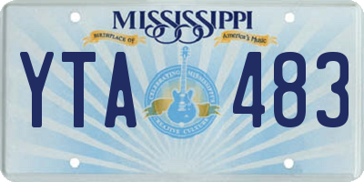 MS license plate YTA483