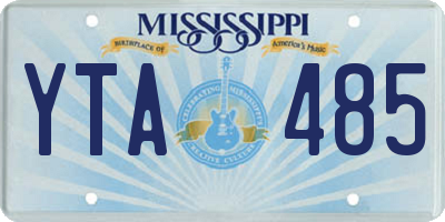 MS license plate YTA485