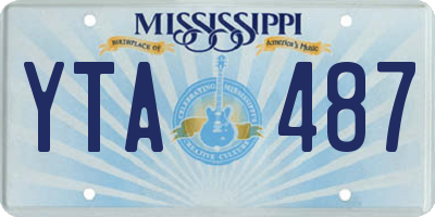 MS license plate YTA487