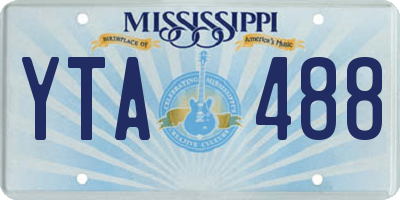 MS license plate YTA488