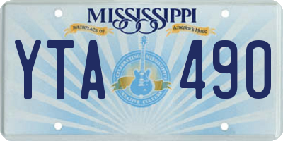 MS license plate YTA490