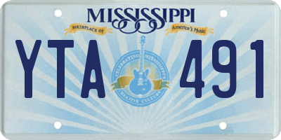 MS license plate YTA491