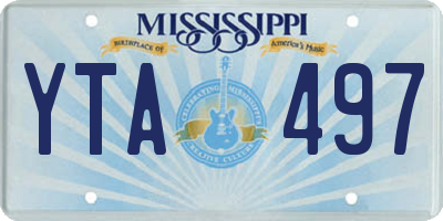 MS license plate YTA497
