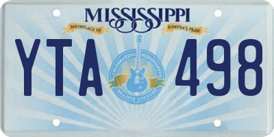 MS license plate YTA498