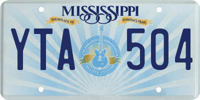MS license plate YTA504