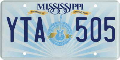 MS license plate YTA505