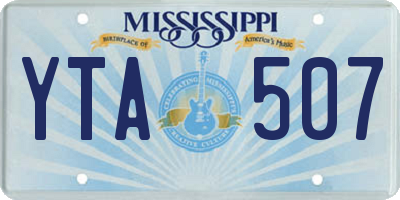 MS license plate YTA507