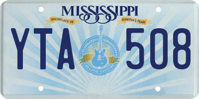 MS license plate YTA508