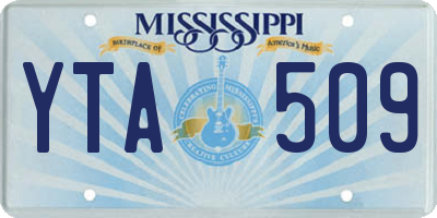 MS license plate YTA509