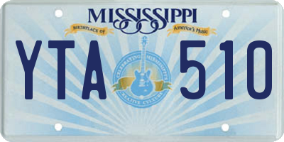 MS license plate YTA510