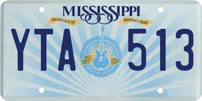 MS license plate YTA513