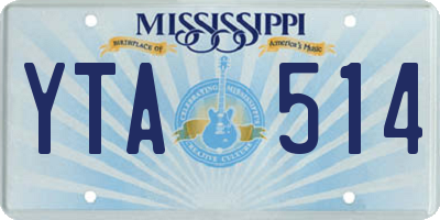 MS license plate YTA514