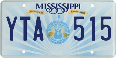 MS license plate YTA515